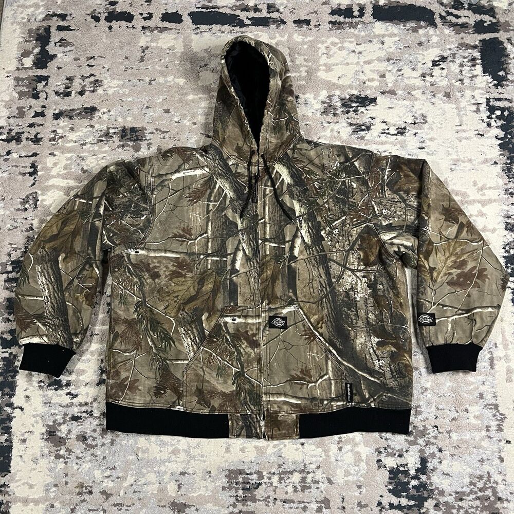Dickies Camo Full Zip Realtree Mens 2XL Weatherguard Jacket Hunting Work - Picture 1 of 12